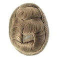 thumbnail image 2 of 8x10in Mens Toupee Thin Skin 0.04-0.06mm 100% Human Hair System Hair Replacement Trimmable 1/8" V Loop Front Reverse Split Knot the Rest of Graft, 2 of 6