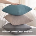 thumbnail image 5 of JIATER Pack of 2 Throw Pillow Covers Soft Decorative Pillow Covers,18x18,Peacock Blue, 5 of 6
