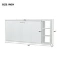 thumbnail image 3 of Twin Size Space-Saving Murphy Bed with Built-In Bookshelves and Storage Cabinets, White, 3 of 9