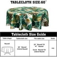 thumbnail image 2 of Boho Palm Leaf Round Tablecloth - Banana Leaves Table Cloth 60 Inch Decorative Botanical Table Cover for Kitchen Dining Room Farmhouse Picnic Indoor Outdoor Use, 2 of 6