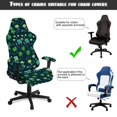 thumbnail image 6 of Jiueut Green Shamrock Heart Print Gaming Chair Cover Pack of 4, Washable Computer Chair Slipcovers with 2 PCS Armrest Cover Universal Desk Chair Seat Protector Saint Patrick's Day Decor, 6 of 7