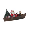 thumbnail image 3 of Almencla Resin Christmas Decoration, Resin Santa Claus Sculpture, Craft Xmas Decor, Christmas Resin Ornament for Holiday Birthday Gift Rowing a boat, 3 of 8