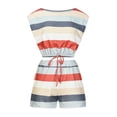 thumbnail image 4 of Snoarin Capris d'Été Grande Taille pour Femmes Mode d'Été Décontractée Imprimé Sans Manches Col Rond Ensemble de Shorts Pantalons pour Femmes en Solde, 4 of 8