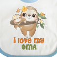 thumbnail image 4 of Inktastic Sloth I Love My Oma Boys or Girls Baby Bib, 4 of 4