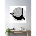 thumbnail image 2 of Ocean Whale In Sea Wave Patterns Poster Wall Art, Modern Wall Decor For Living Room Bedroom, 24x24 UNFRAMED, 2 of 3