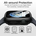 thumbnail image 5 of JETech Waterproof Case with Screen Protector for Apple Watch Series 9 8 7 45mm, Built-in Tempered Glass Film Hard PC Bumper Full Protective Cover, 2 Pack (Black), 5 of 6