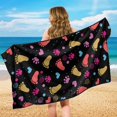 thumbnail image 5 of XYZCANDO Colorful Heart-Shaped Footprint Pattern Seat Cover Towel Durable for Running Gym, Washable Non-Slip All-Purpose Car Seat Towel Comfortable, 5 of 8