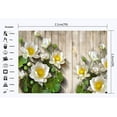 thumbnail image 2 of ABPHOTO Polyester 7x5ft Blooming Fresh White Lotus Backdrop Green Leaves Summer Backdrops Shabby Stripes Wood Floor Photography Background for Kids Adults Personal Portraits Photo Studio Props, 2 of 3