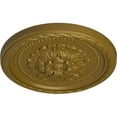 thumbnail image 3 of Ekena Millwork 11 1/2"OD x 1"P Palmetto Ceiling Medallion, Hand-Painted Gold, 3 of 7