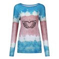 thumbnail image 4 of Blusa casual de manga larga con cuello redondo para mujer Tops estampados de Halloween Fridja  fjkfkj729, 4 of 4
