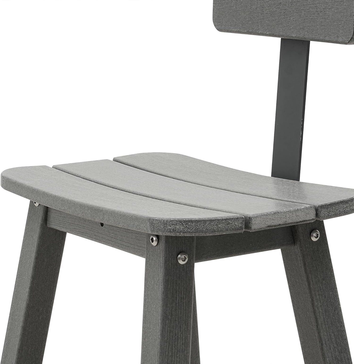 Outdoor Bar Table, HDPE Patio Bar Height Table, All Weather Bistro Pub Table for Deck Porch Backyard Garden, Grey