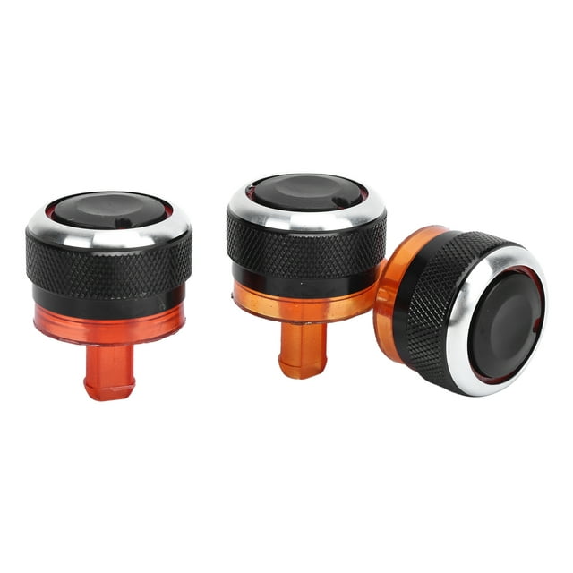 Climate Control Knob, Matte AC Switch Knob Durable 3pcs Dirt-Proof Metal+ABS Non-Slip For Car Interior Switches