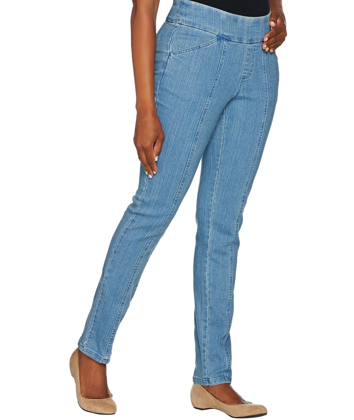 Denim & Co. - Denim & Co How Smooth Petite Straight Leg Jeans A279681 ...