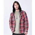 thumbnail image 6 of Wiicoznt Fleece Hoodies for Men Stylish Button Down Drawstring Plaid Shirts with Pockets Long Sleeve Fall Fleece Shirts S-3XL, 6 of 6