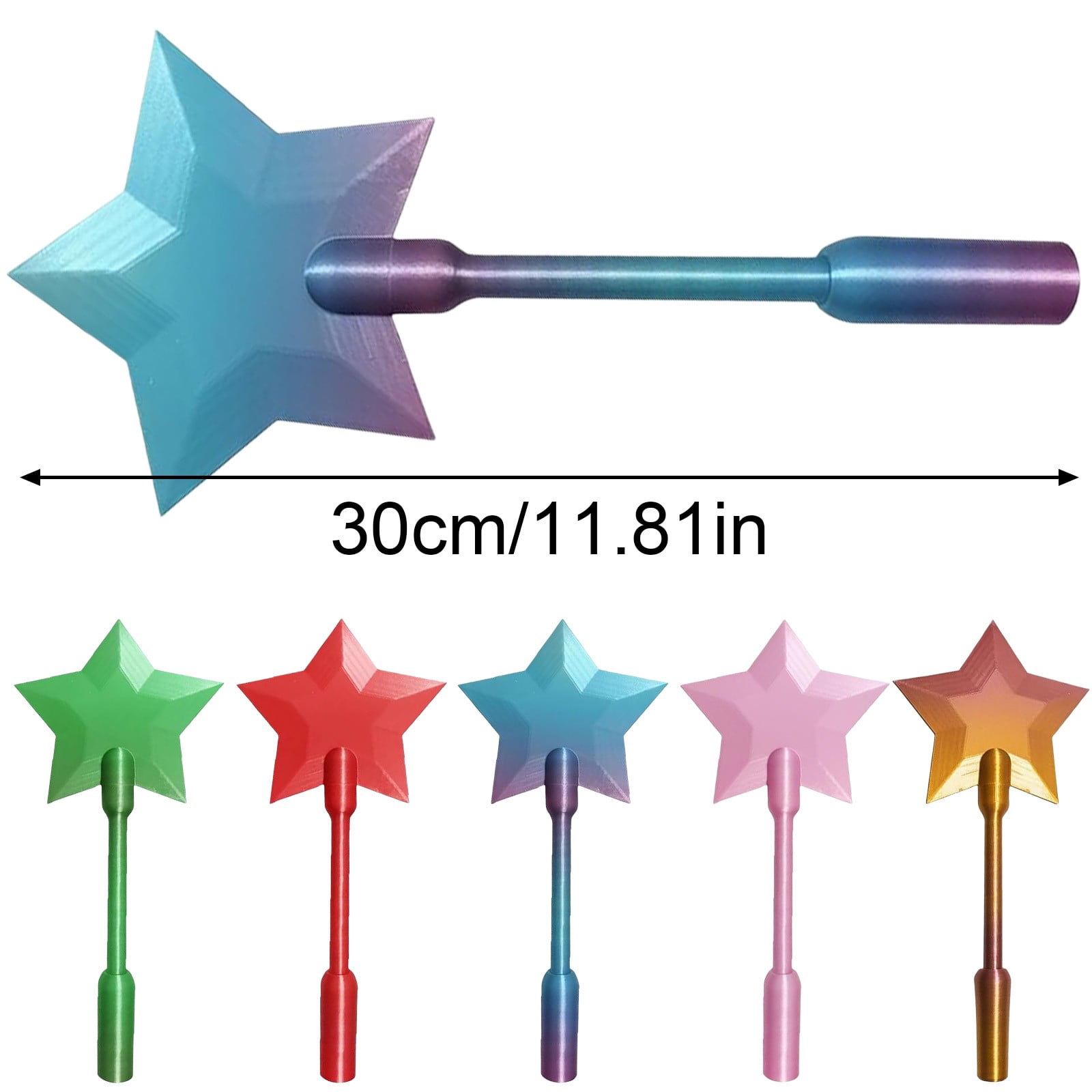 Tap-to-Pay Credit Card Wand – 3D Printed Wand,14" Star Wand with Plug-in Card, Star Wand Card Pack,Easy to Assemble and Carry, Interesting pay way for Gift