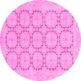 thumbnail image 1 of Ahgly Company Indoor Round Abstract Pink Modern Area Rugs, 8' Round, 1 of 4