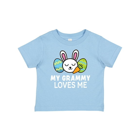 Inktastic My Grammy Loves Me with Bunny and Easter Eggs Boys or Girls Baby T-Shirt