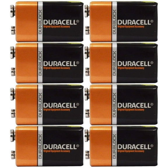 Duracell 9V Alkaline Batteries 8 Count