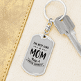 thumbnail image 6 of Best Kind of Mom Social Worker Transparent Keychain Stainless Steel or 18k Gold Dog Tag Keyring, 6 of 16