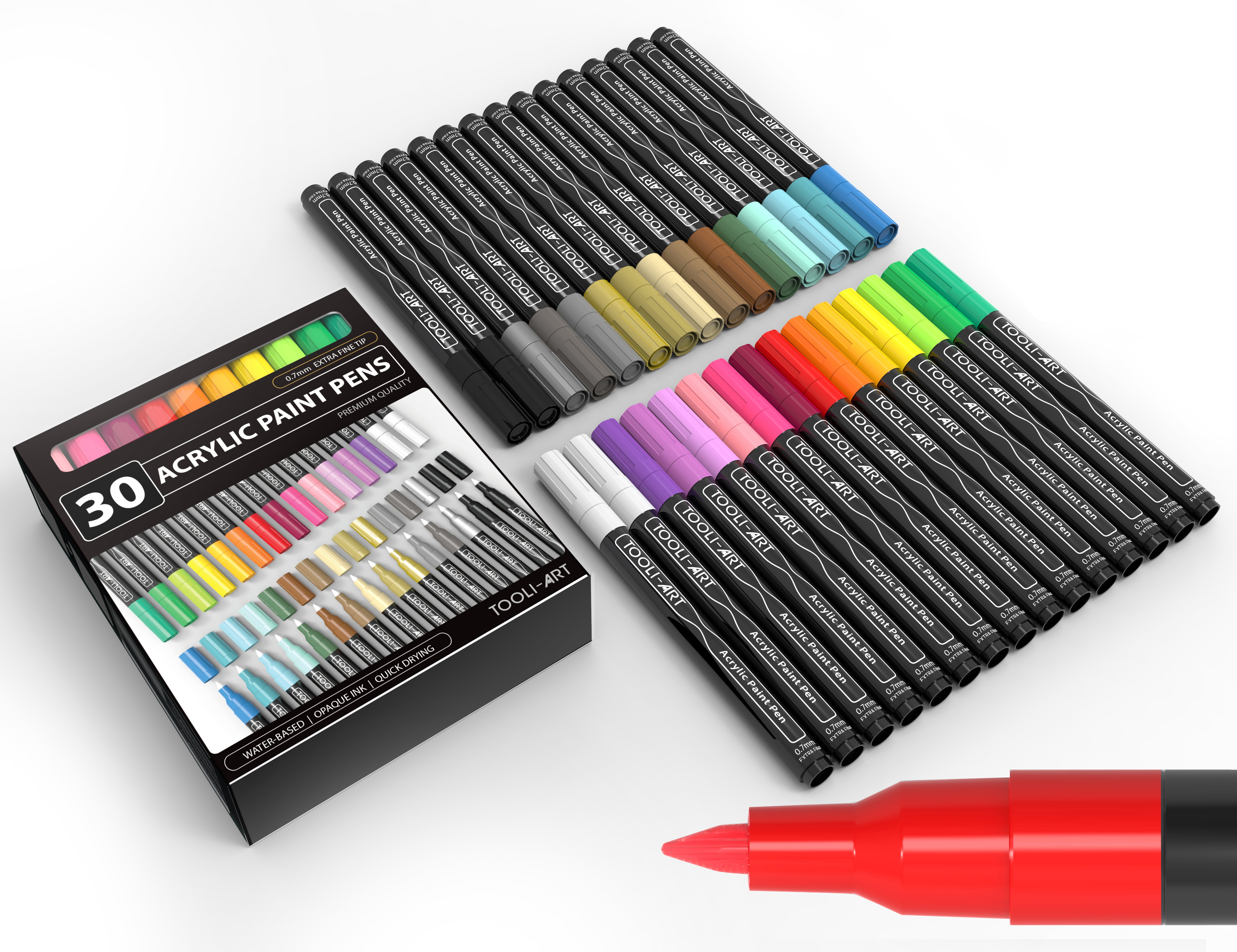 black and white posca pens