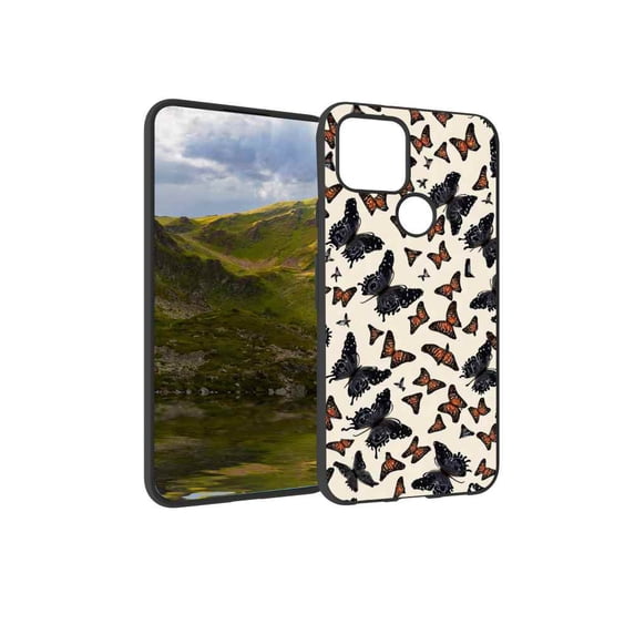 Compatible with Google Pixel 5(2020) Phone Case, Butterflies-110 Case Silicone Protective for Teen Girl Boy Case for Google Pixel 5(2020)