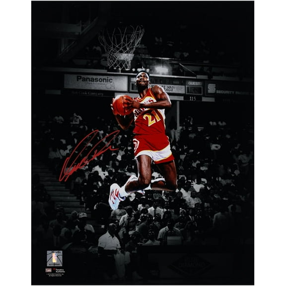 Dominique Wilkins Atlanta Hawks Autographed 11" x 14" Reverse Dunk Spotlight Photograph - Fanatics Authentic Certified