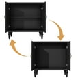 thumbnail image 3 of HLR 31.5"W Mid Century Vintage Sideboards Buffets Cabinet with 2 Doors Storage for Kitchen Dining, Black, 3 of 14
