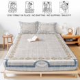 thumbnail image 5 of Twin Sze Fitted Sheet Set - Light Gray Botanical 2 Piece Bedding Sets 16" Deep Pocket Fitted Sheet with 1 Pillowcase, Vintage Florals Geometric Minimalist Brushed Microfiber Hotel Luxury Bed Sheets, 5 of 9