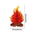thumbnail image 3 of 3D Bonfire Honeycomb Ornament Decoration For Camping themed Childrens Birthday Parties, Flame shaped Table Centerpiece, 3 of 8