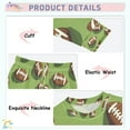 thumbnail image 3 of FORMRS Long Sleeve Top and Pants Pajama Set for Niños 2-Piece Sleepwear, Sizes 18M-8Y, Game Day Footballs, 3 of 6