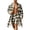 A-Beige1844, variant on Men Stripe Print Robe Set Open Front Long Sleeve Bathrobe Short Pant Sleepwear