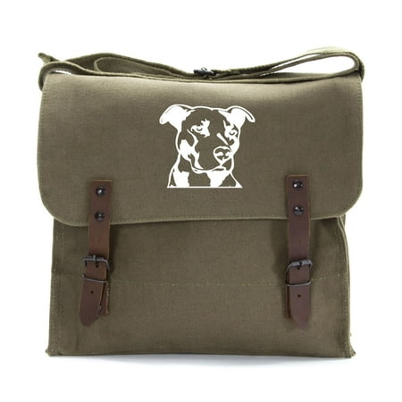 American Pitbull Dog Military Style Medic Messenger Shoulder (Best Rated Messenger Bag)