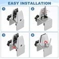 thumbnail image 5 of Uxcell 1.8x1.3x2.1" Desk Divider Support Clamp, 2 Pcs Aluminum Desk Shield Clamp Desk Divider Partition Clamp Sneeze Guard Clamp Bracket for Office Home Desk Panel, Black, 5 of 7