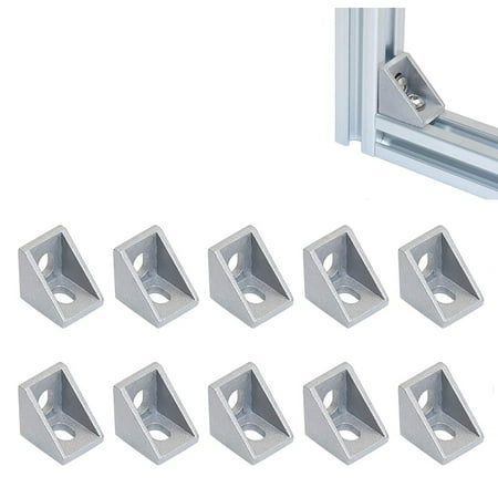 

10pcs 8080 Sliver Aluminum Corner Bracket for 8080 Aluminum Extrusion Profile