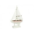 thumbnail image 2 of Handcrafted Cast Iron - Wooden Intrepid Model Sailboat 9"", 2 of 5