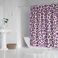 thumbnail image 2 of Light Green and Purple Of Leopard Print Shower Curtain 72"x72" ,Bathroom Decorative Shower Curtains Set with 12 Hooks,Modern Waterproof Washable Shower Curtain, 2 of 6