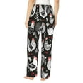 thumbnail image 2 of KLL Womens Laying Hens And Roosters Print Pajama Pants Soft Pajama Bottoms for Women Cozy Lounge Pants-Medium, 2 of 7