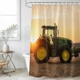 thumbnail image 4 of Farmhouse Car Bathroom Shower Curtains with 12 Hooks Polyester Waterproof Shower Curtain for Stalls and Bathtubs Modern Sunset Countryside Machinery Decorative Bathroom Privacy Curtain 48x72 Inches, 4 of 9