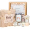 thumbnail image 1 of Paquete de cuidado Cesta de regalo para mujeres - Que te mejores pronto Simpatía Cuidado personal Spa Regalos de bienestar Pensando en ti para mamá, esposa, amiga, abuela, 1 of 1
