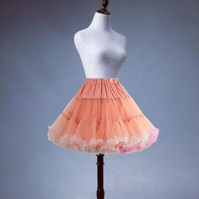 Enaguas de capas para mujer, enaguas de baile de Ballet, crinolina, gasa, sin aro, medio deslizamiento para vestido de boda, Cosplay Vistoso
