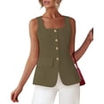 thumbnail image 1 of Chaleco blazer BTFBM para mujer, sin mangas, chalecos elegantes e informales, 1 of 8