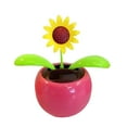 thumbnail image 2 of Set of 8 Cute Solar Power Flip Flap Flower Insect For Car Decoration Swing Dancing Flower Eco-friendly Bobblehead Solar Dancing Flowers in Colorful Pots, 2 of 8