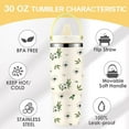 thumbnail image 3 of Ochapa Camellia 30oz Tumbler Stainless Steel With Handle Flip Straw, Leakproof Travel Mug iced Coffee Cup, Birthday Mothers Day Christmas Gifts For Women Friends Girls Flower Lovers, 3 of 7