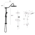 thumbnail image 2 of 10 - inch Overhead Shower Head and Hand - held Shower Head, Round Shower Set, Dual Shower Heads, Matte Black., 2 of 8