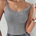 thumbnail image 5 of Dpjklzsn Women's Lace Trim Camisole Top, V-Neck Sleeveless Layering Tank, 5 of 6