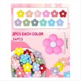 thumbnail image 4 of 24 Piezas de Cuentas de Silicona, Flores y Lindos Dijes para Llaveros, Bolígrafos, Pulseras, Collares, Cordones y Suministros para Manualidades., 4 of 5