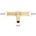 thumbnail image 3 of Conector de manguera en forma de T de espiga reducida Uxcell de latón 2Pcs 5/16", 1/4", 3 of 6