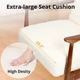 thumbnail image 6 of Solid Wood Frame Accent Chair, Mid-Century Modern Upholstered Armchair with Soft Thick Coushion, Single Sofa Armchair for Living Room, Bedroom and Balcont, 6 of 7