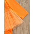 thumbnail image 6 of Qiylii Infant Girls Halloween Romper Dresses, Orange Pumpkin and Letters Print Long Sleeve Romper Tutu Skirt,0-18M, 6 of 8