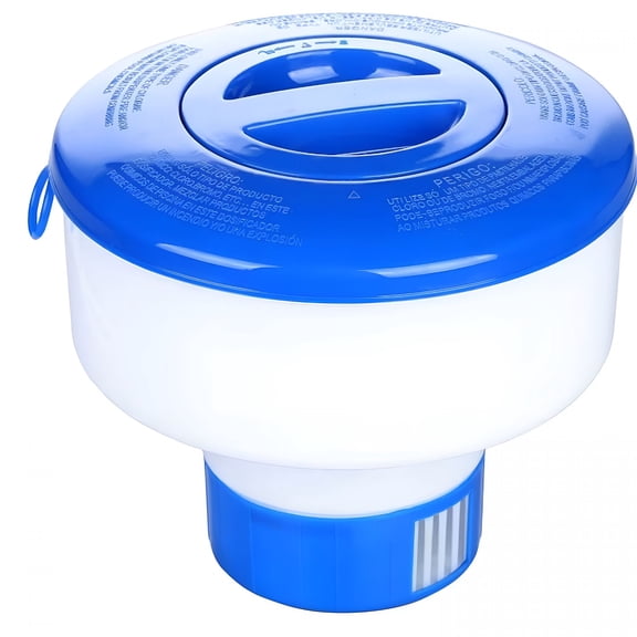 HIBIBUD Floating Chlorine Tablet Dispenser for Pools - 7" Diameter Pool Chlorine Floater Fits 3" Tablets with Adjustable Flow Vents Balanced Swimming Spa Pools Dispenser